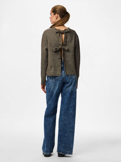 PcSilly LS Tie Knit Morel