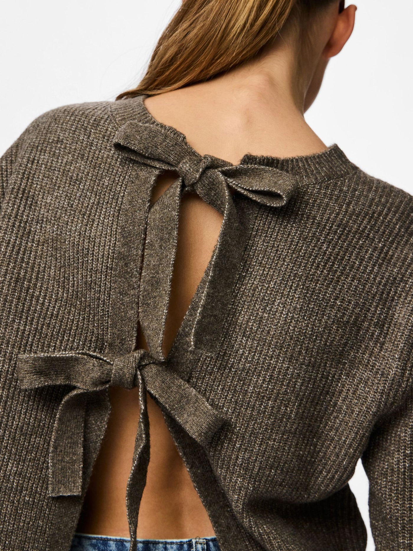 PcSilly LS Tie Knit Morel