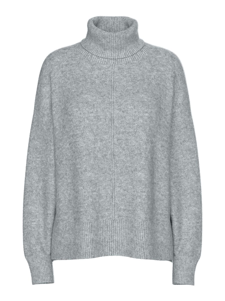 PcMalou Rollneck Knit Grey