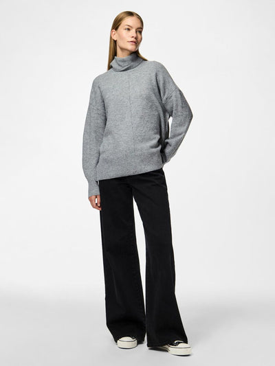 PcMalou Rollneck Knit Grey