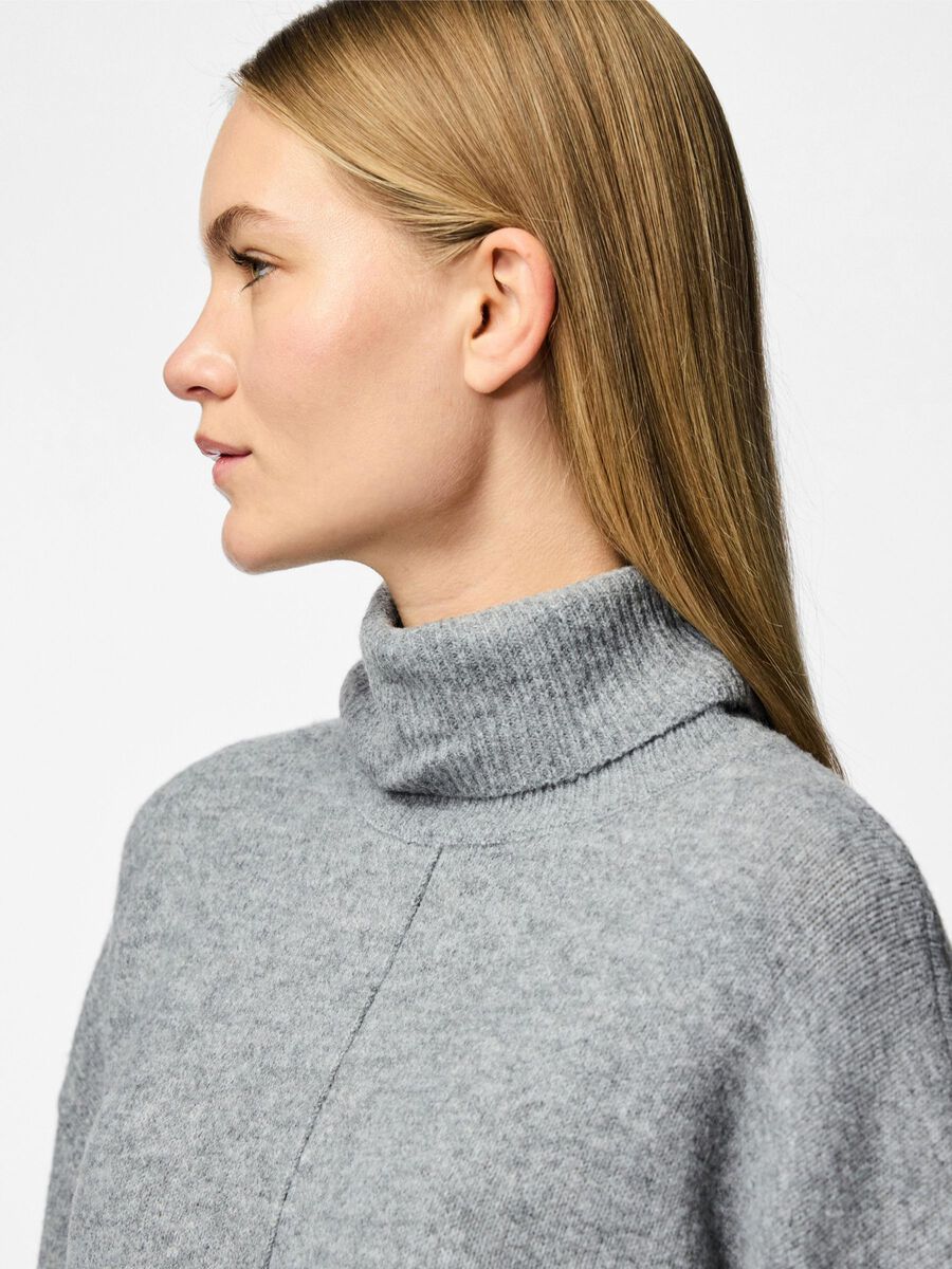 PcMalou Rollneck Knit Grey