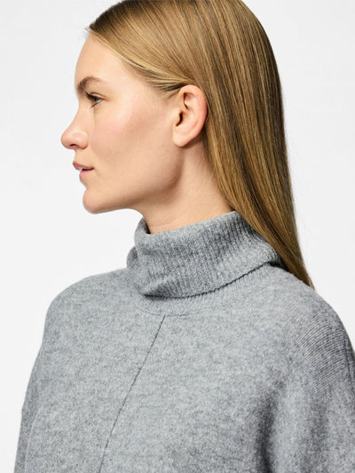 PcMalou Rollneck Knit Grey