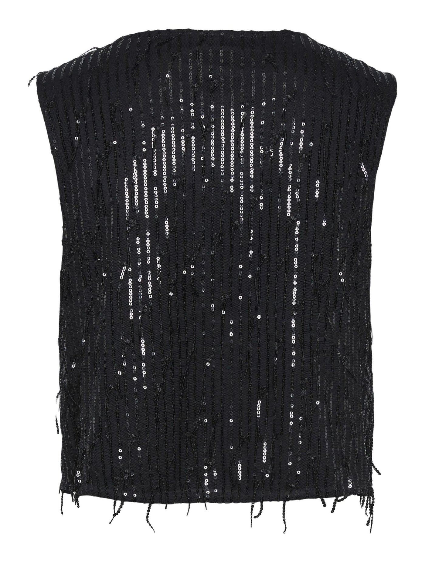 PcRilly Sequin Top Black