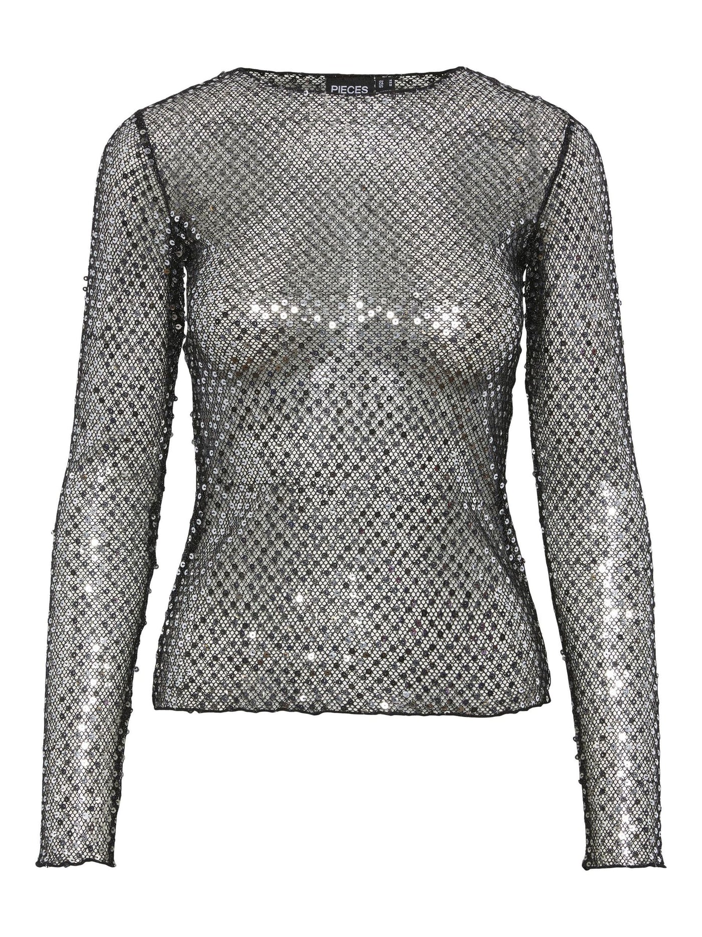 PcRissi Sequin Top Black/Silver