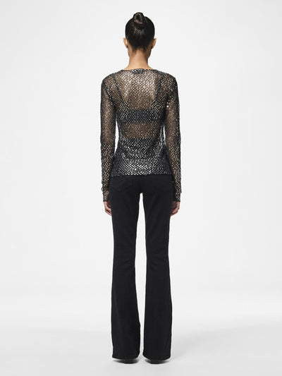 PcRissi Sequin Top Black/Silver