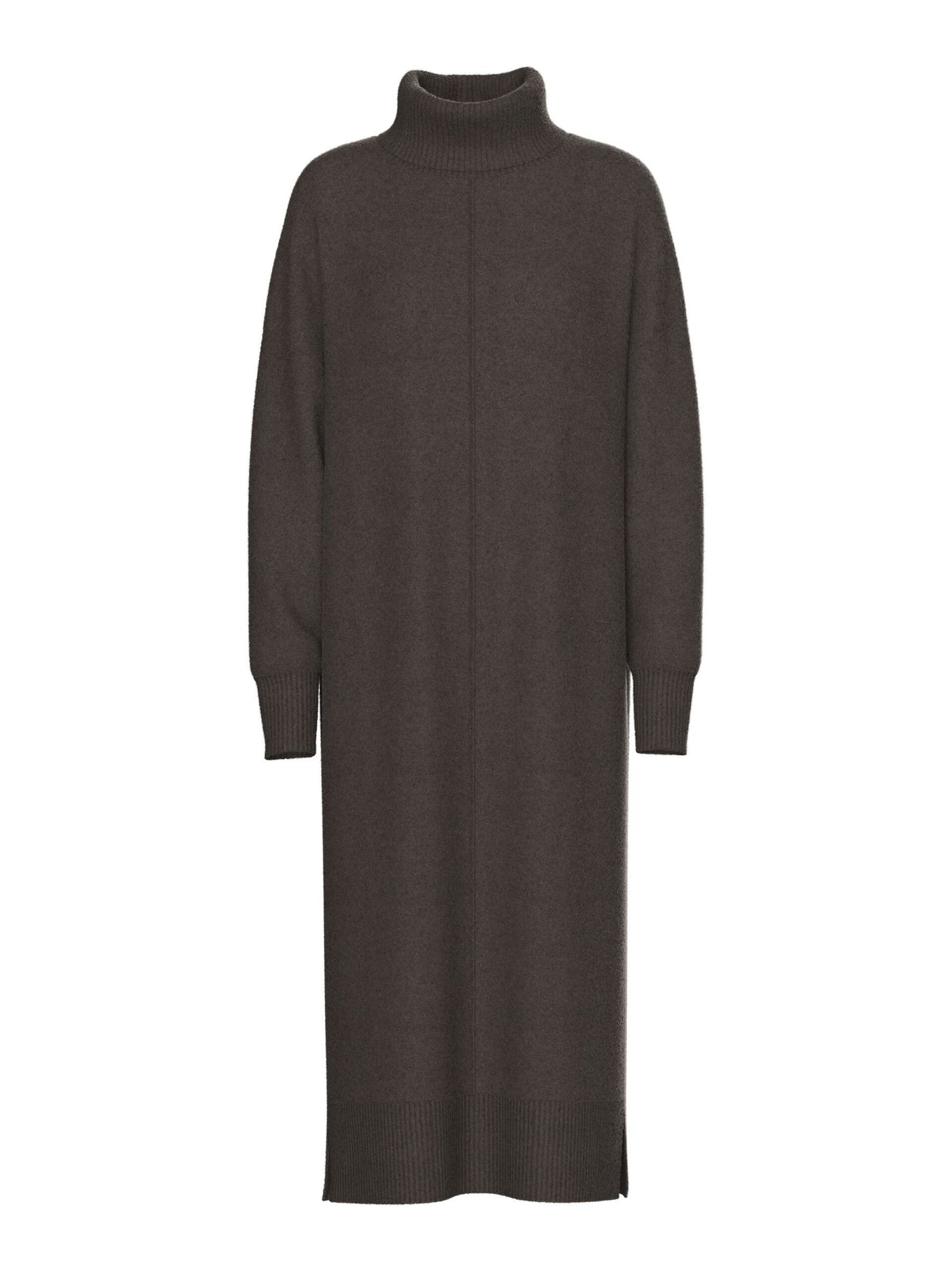 PcMalou Rollneck Knit Dress Hot Fudge