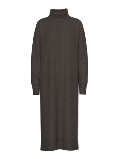 PcMalou Rollneck Knit Dress Hot Fudge