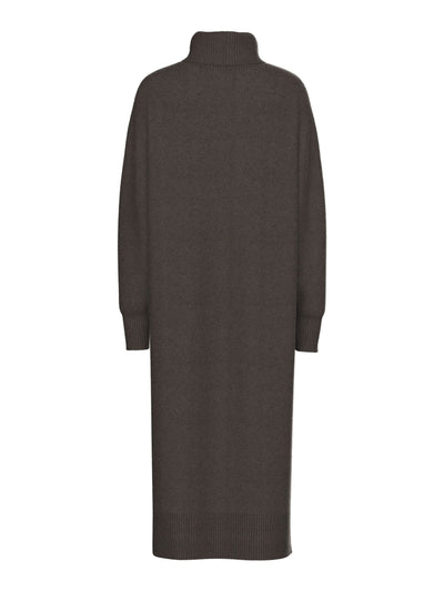 PcMalou Rollneck Knit Dress Hot Fudge