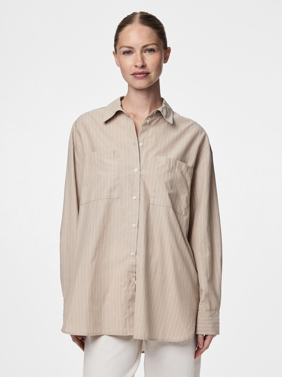 PcMelia Loose Shirt Crockery Stripes