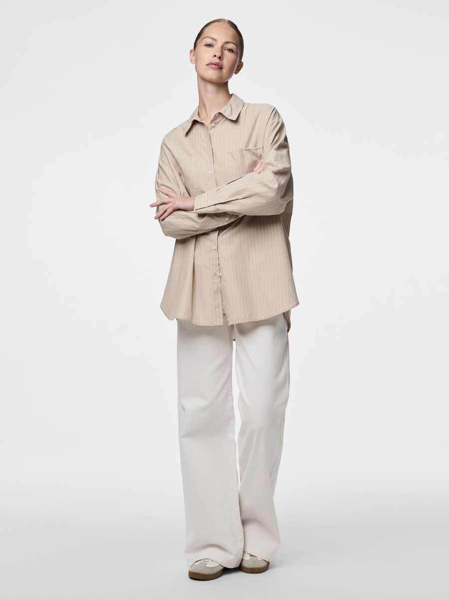 PcMelia Loose Shirt Crockery Stripes