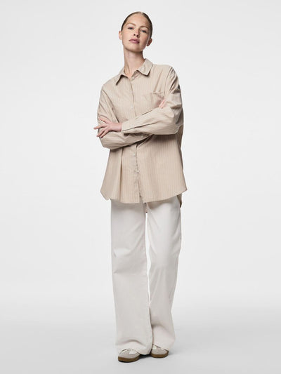 PcMelia Loose Shirt Crockery Stripes