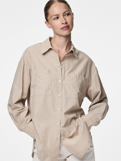 PcMelia Loose Shirt Crockery Stripes