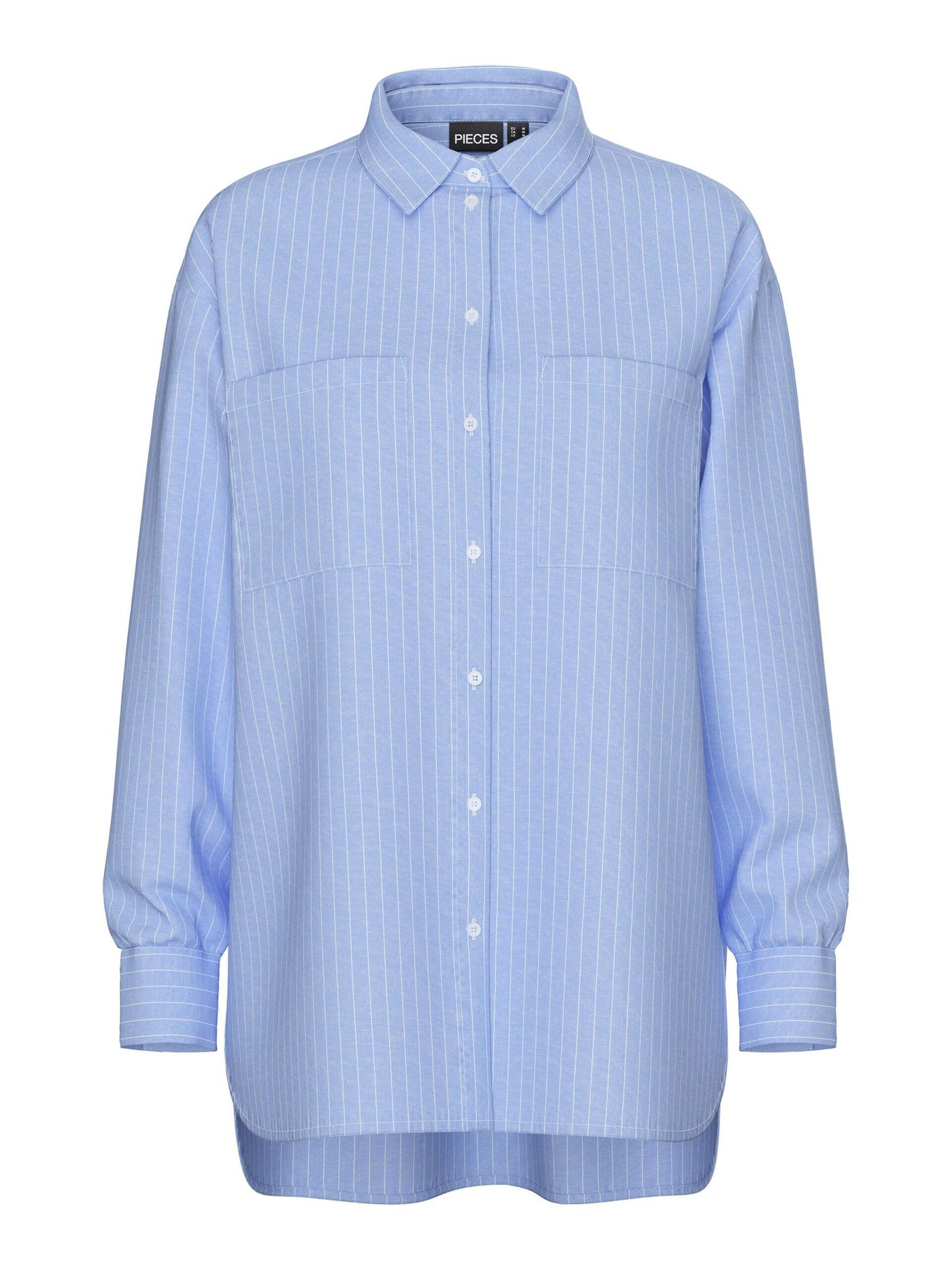 PcMelia Loose Loose Shirt Blue Thin Stripes