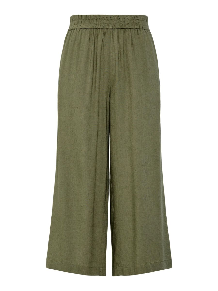 PcPia Culotte Trouser Deep Lichen Green