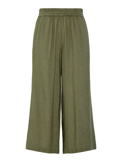 PcPia Culotte Trouser Deep Lichen Green