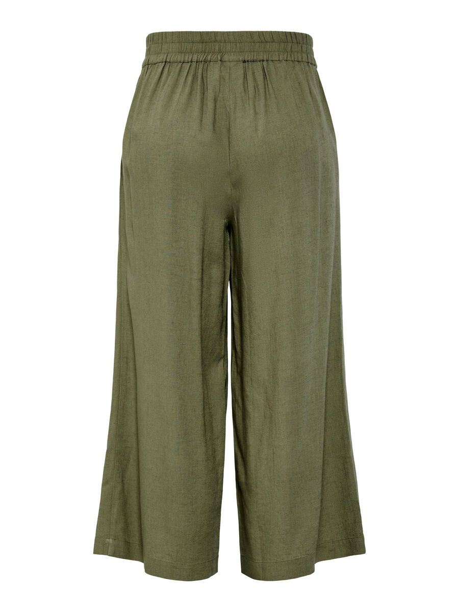 PcPia Culotte Trouser Deep Lichen Green