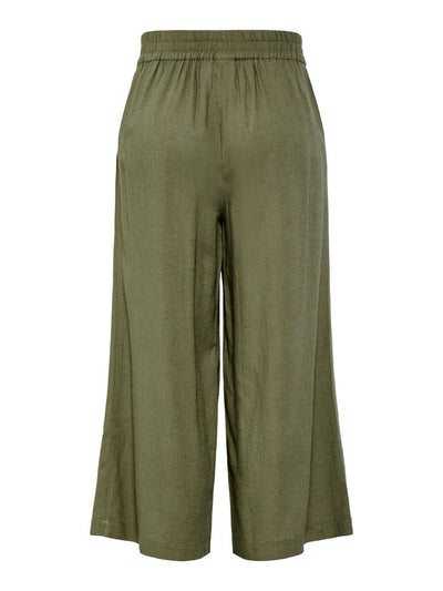 PcPia Culotte Trouser Deep Lichen Green