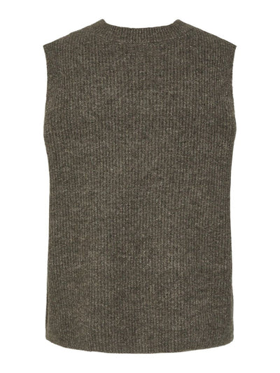 PcSilly SL Tie Knit Vest Morel