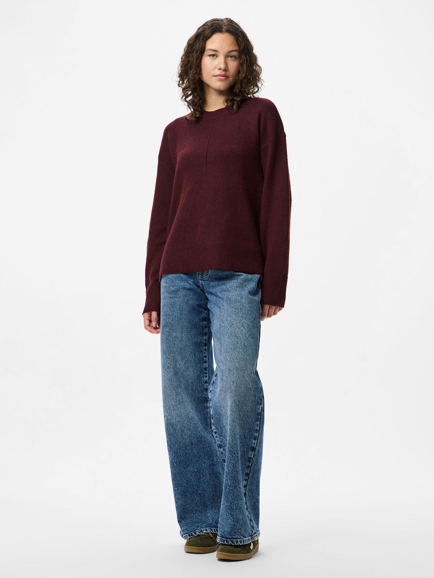 PcMalou O-Neck Knit Tawny Port