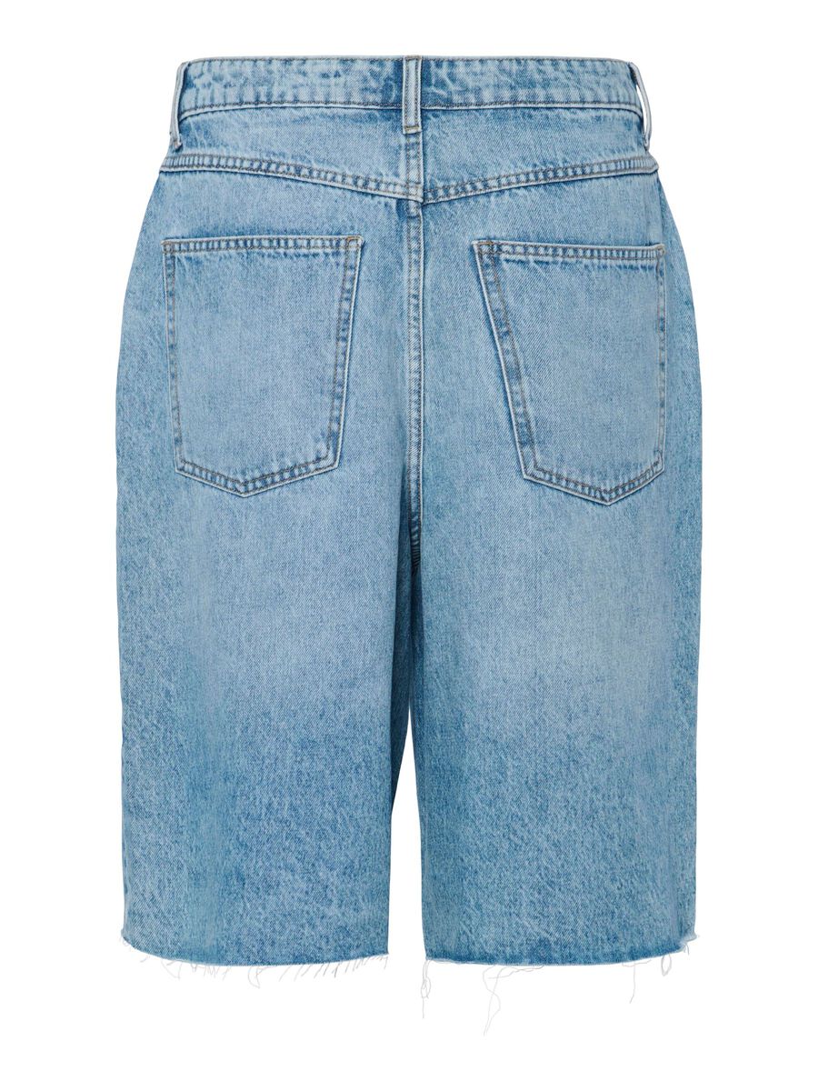 PcTasha Baggy Denim Shorts Light Blue