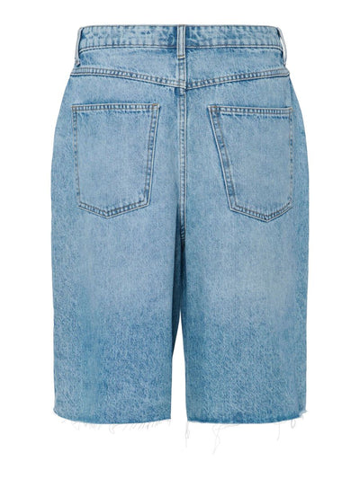 PcTasha Baggy Denim Shorts Light Blue