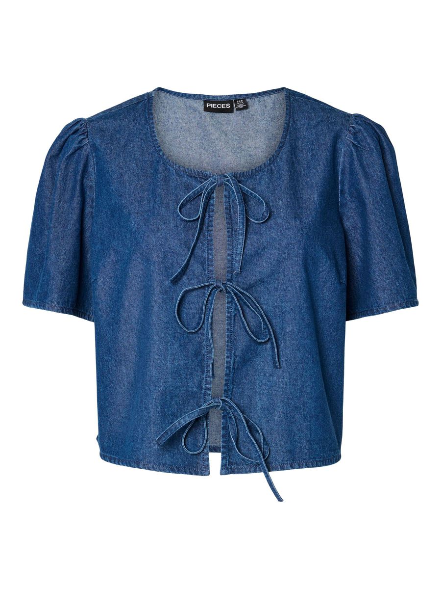 PcTenim Denim Top Medium Blue