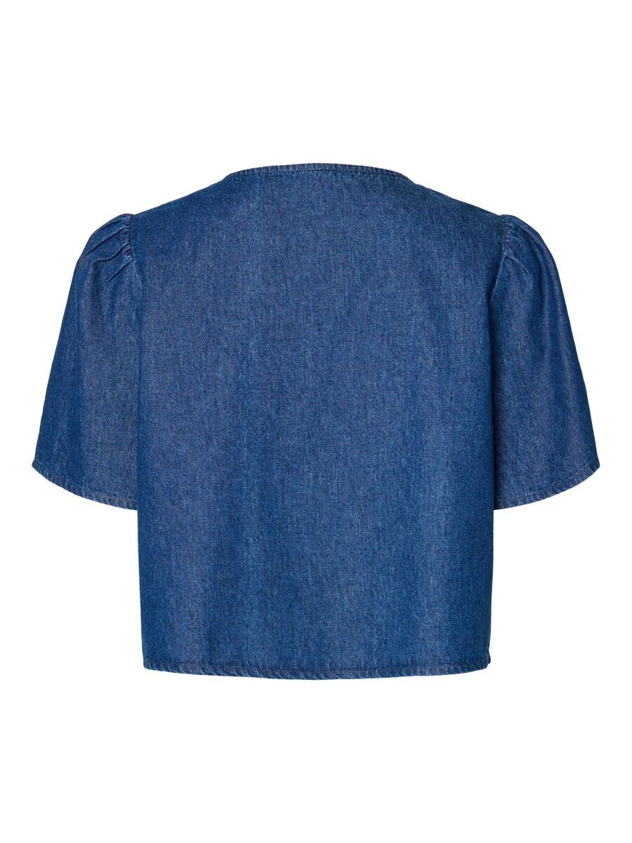 PcTenim Denim Top Medium Blue