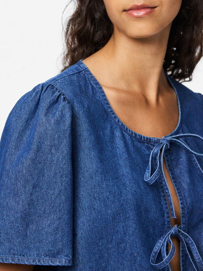 PcTenim Denim Top Medium Blue
