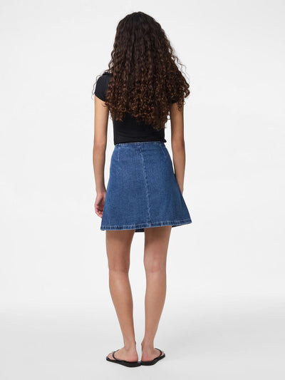 PcFibbo Denim Wrap Skirt Medium Blue