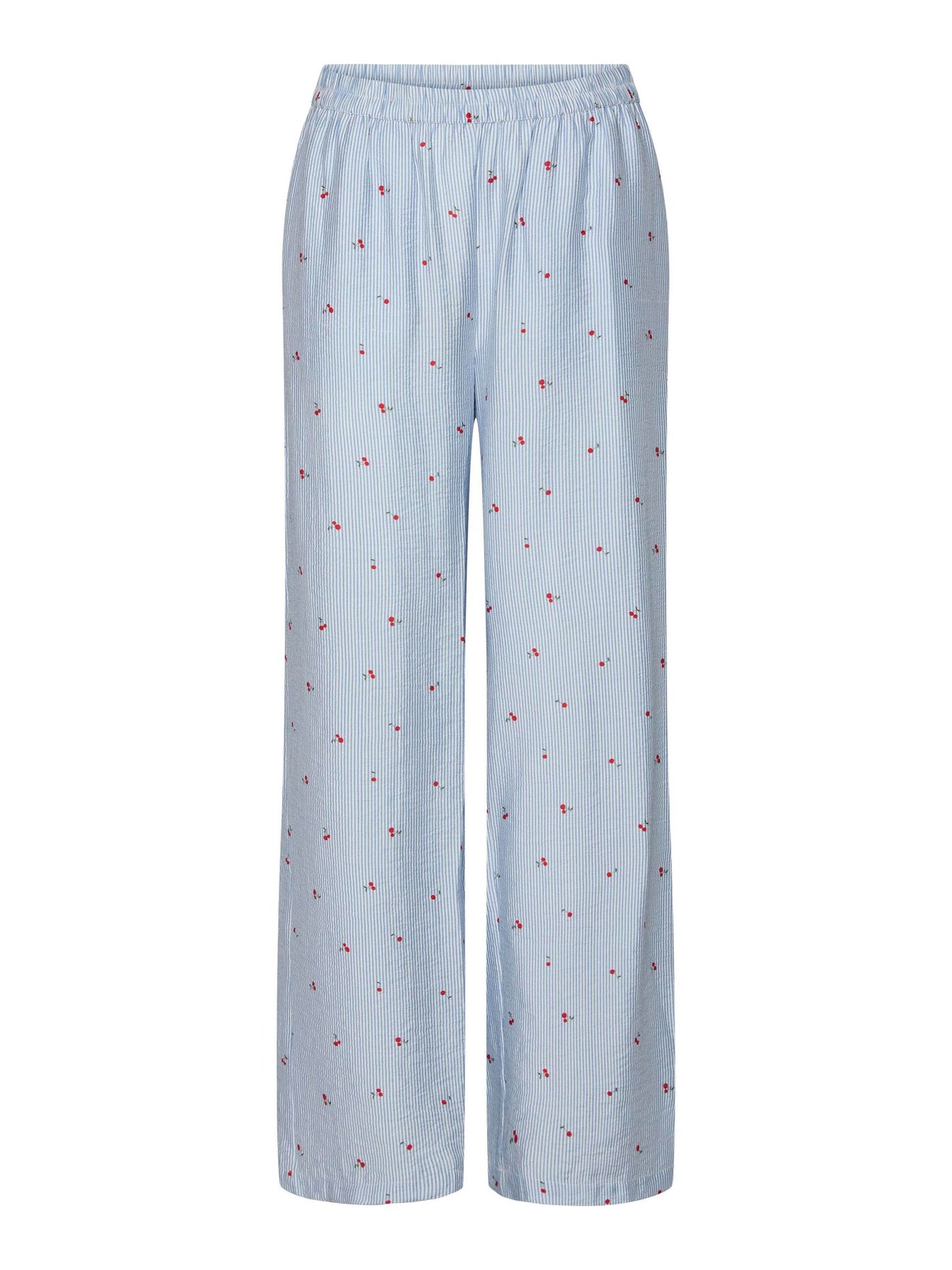 PcFionna Trousers Blue/Cherry