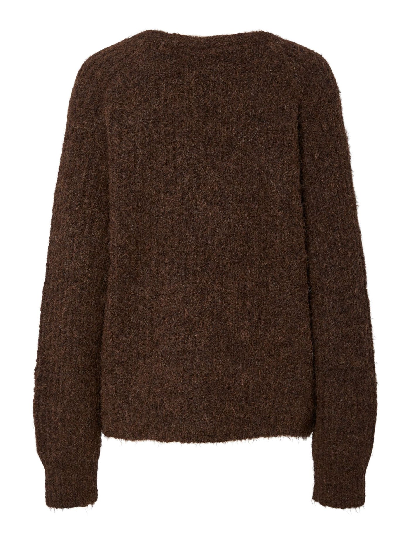 PcCleo V-Neck Cardigan Hot Fudge