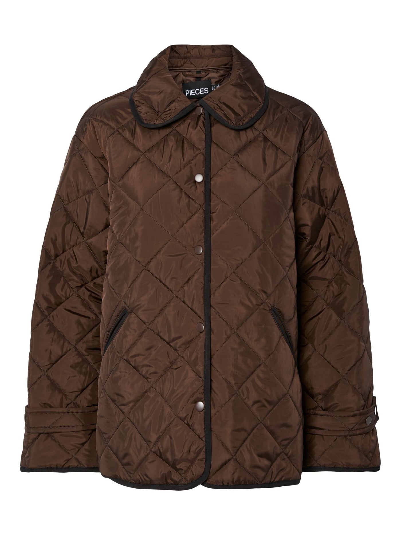 PcEmily Short Quilted Jacket Hot Fudge