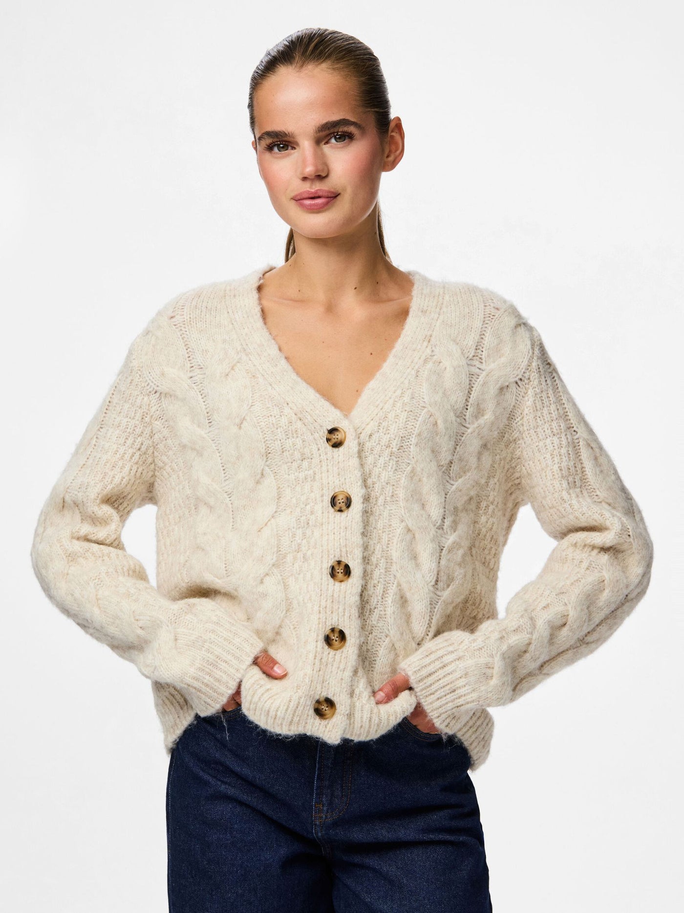 PcNina Cardigan  Birch