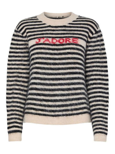 PcJada Knit Black Stripes J'adore
