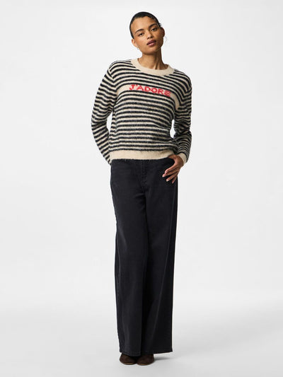PcJada Knit Black Stripes J'adore