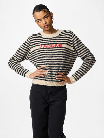 PcJada Knit Black Stripes J'adore