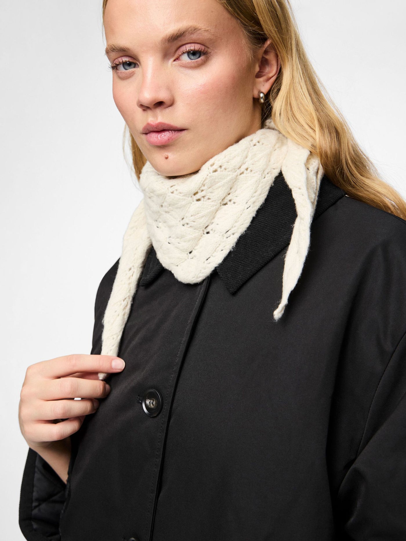 PcJoelle Scarf Whitecap Grey