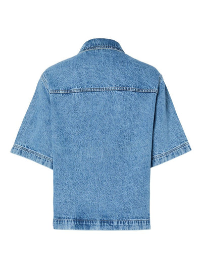 PcJuliet SS Denim Shirt Medium Blue