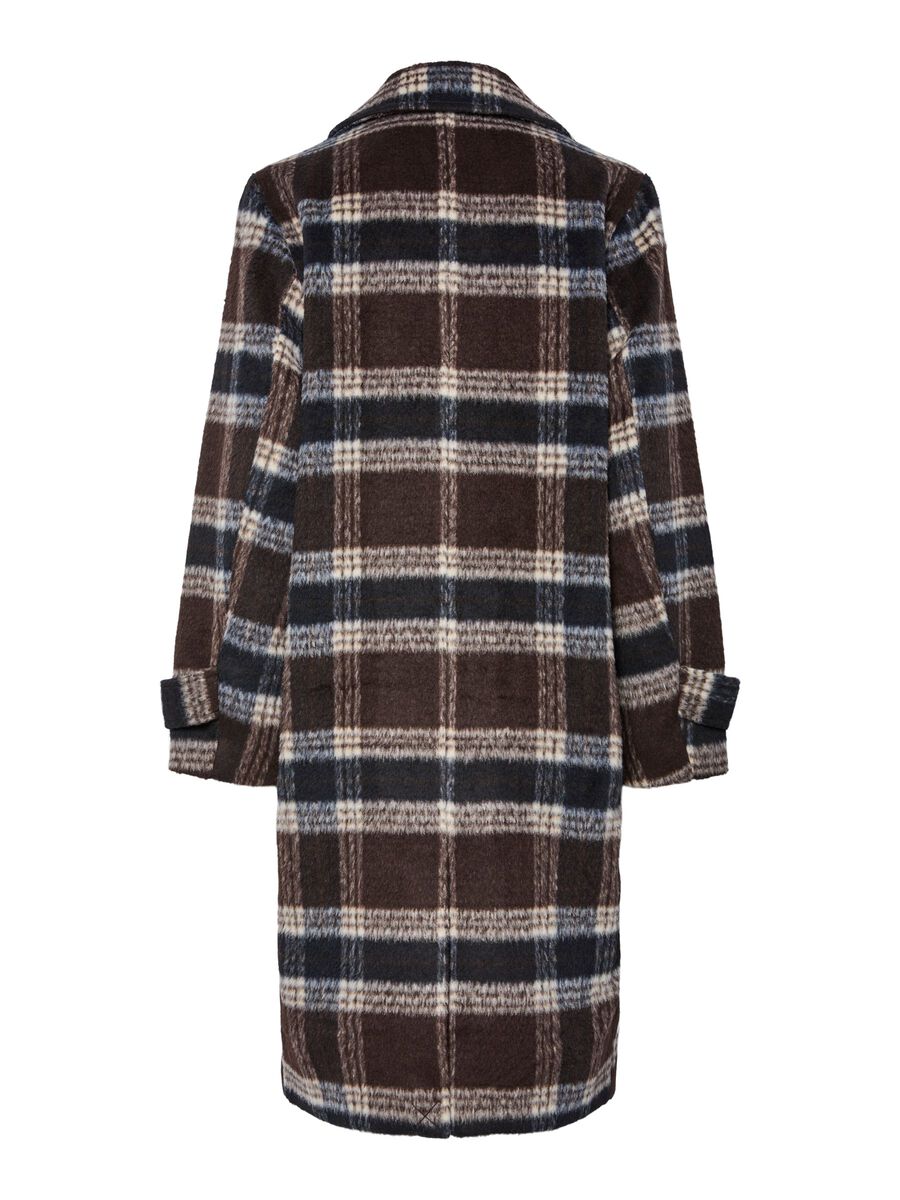 PcMarble Check Coat Hot Fudge
