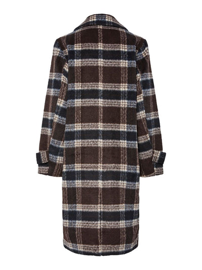 PcMarble Check Coat Hot Fudge