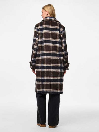 PcMarble Check Coat Hot Fudge