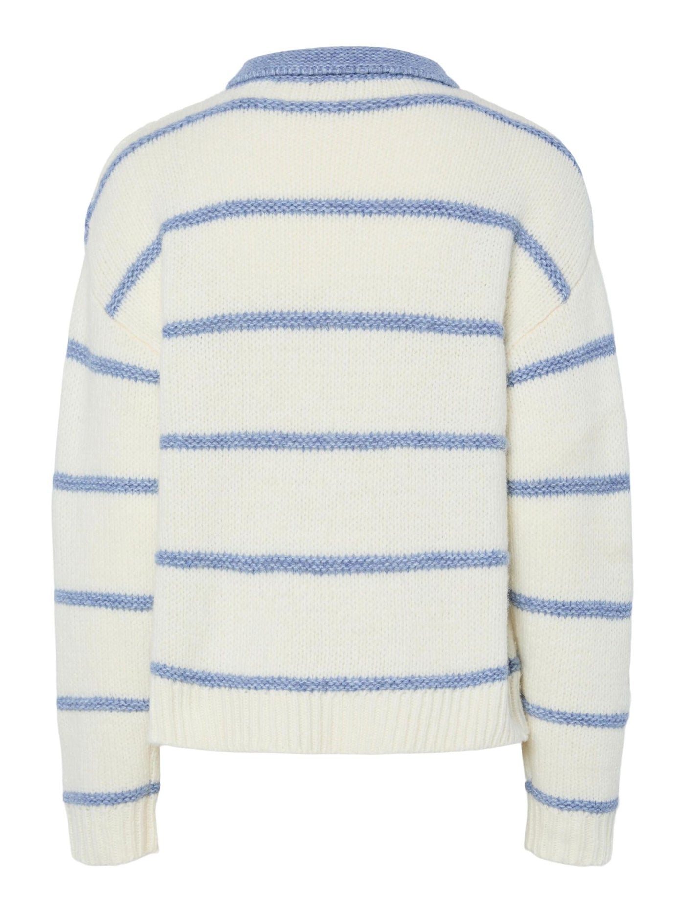 PcTracy Collar Knit Blue Stripes