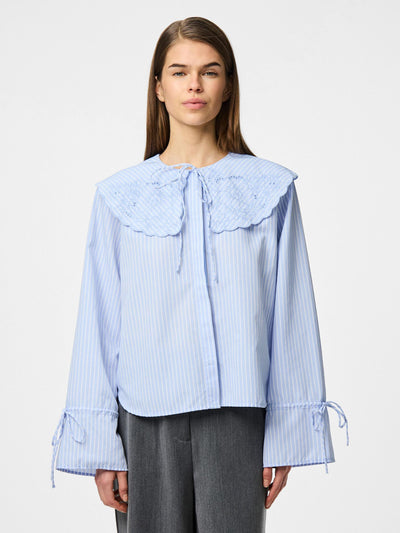 PcFetina Collar Shirt Cashmere Blue Stripes