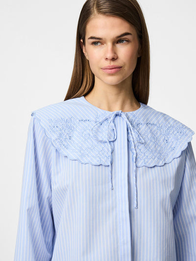 PcFetina Collar Shirt Cashmere Blue Stripes