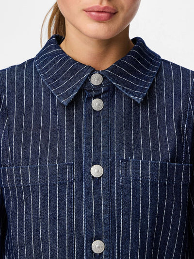 PcRose Denim Shirt Dark Blue