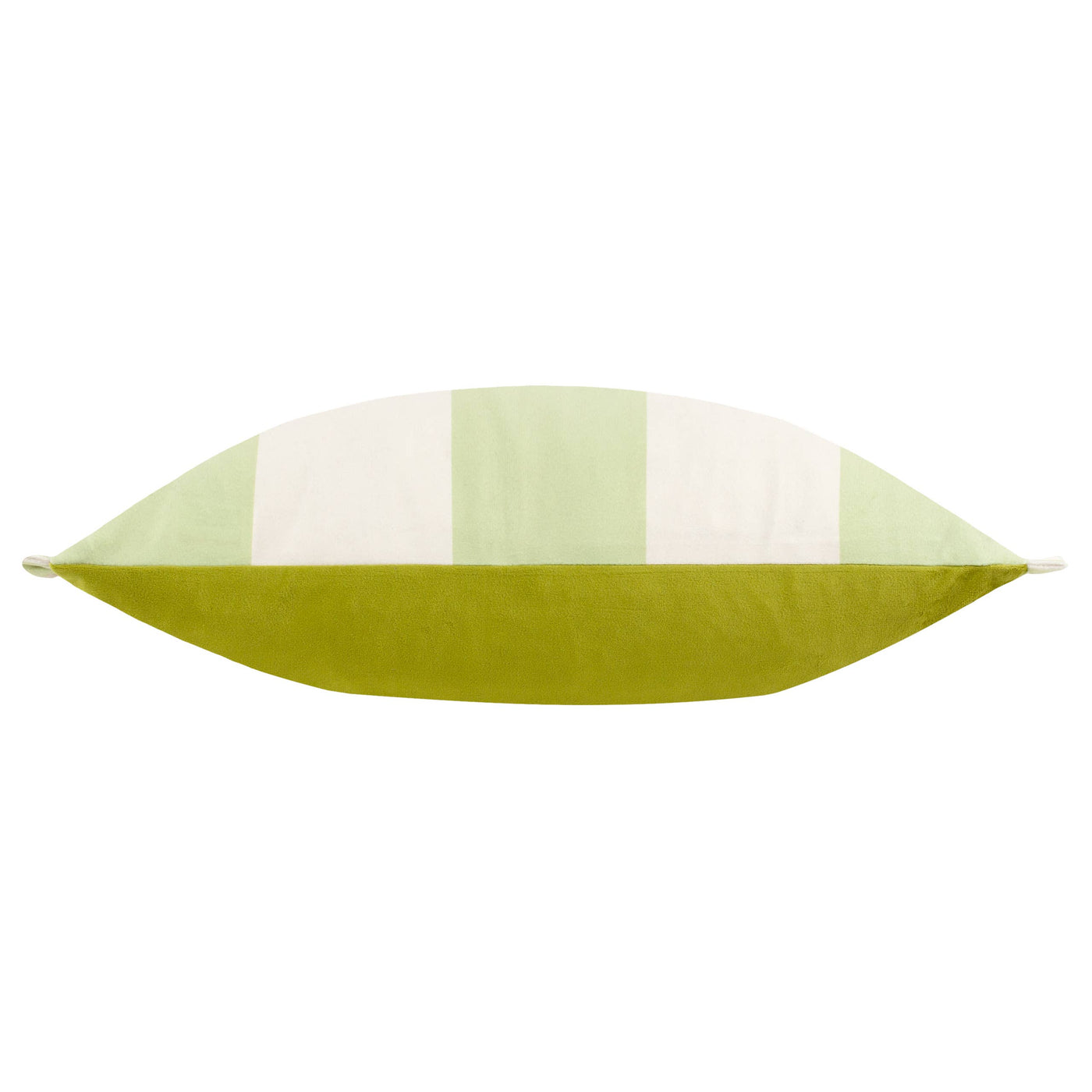 Araya Striped Velvet Cushion Green: Green 30 x 50cm