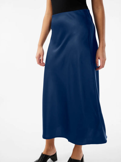 YasPella Midi Skirt Navy Peony