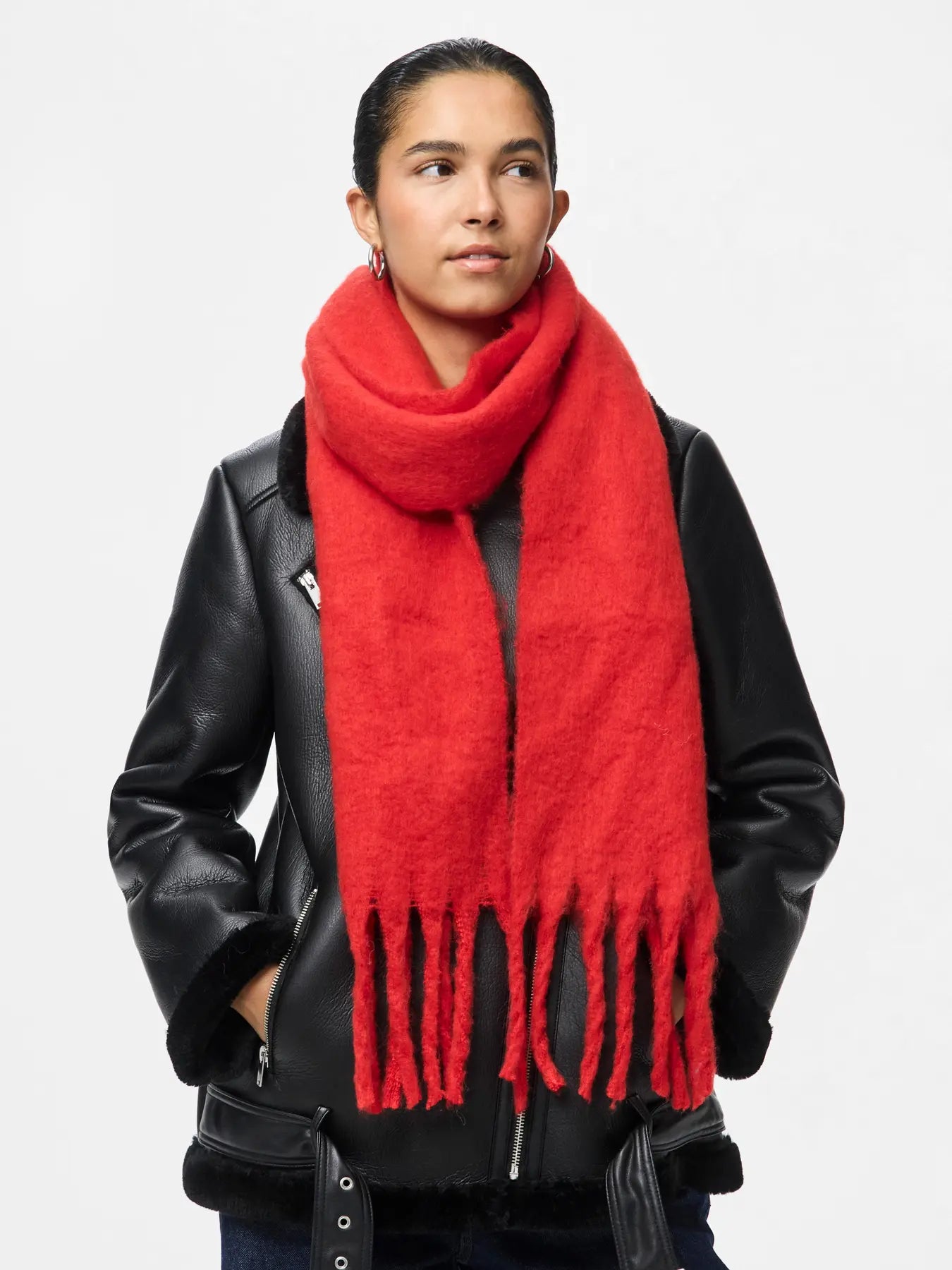 PcBea Narrow Long Scarf Goji Berry