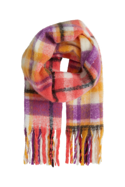 Colourful checked scarf