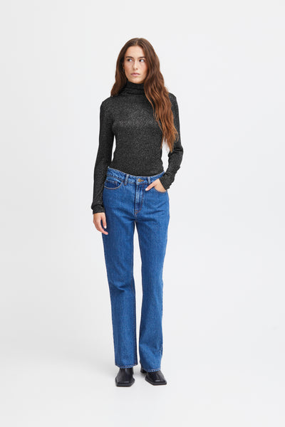 Toronto Rollneck Knit Black/Metallic
